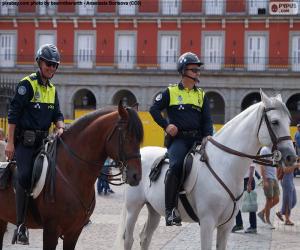 Puzzle Δημοτική αστυνομία έφιππος, Μαδρίτη